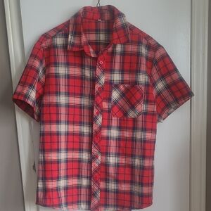 Red Plaid Men's Shirt